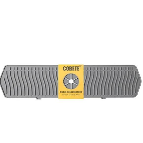 COBETE Silicone Kitchen Sink Splash Guard, 24in x 5.8in Faucet Mat Splash - Picture 3 of 3